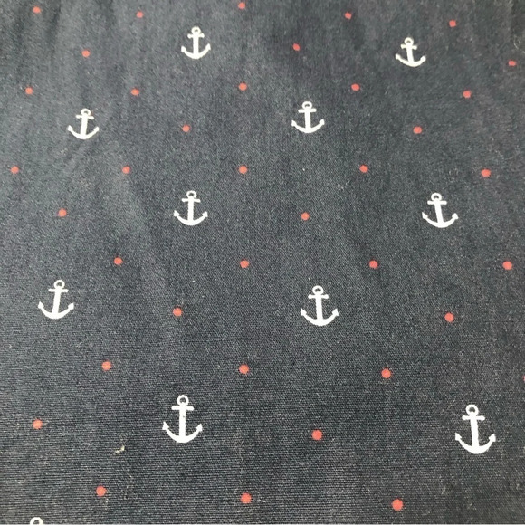 PaperDenim&Cloth Navy Blue Nautical button Down long sleeve shirt 100% Cotton - Picture 9 of 11